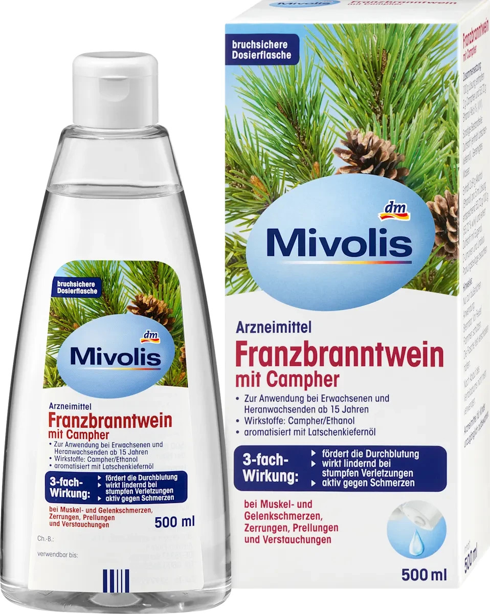 Mivolis Franzbranntwein mit Campher, 500 ml, neu&ovp