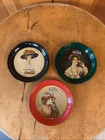Vintage Coca-Cola Company 1974 Coaster (3) Metal Lot Gibson Girl Women Bottles (