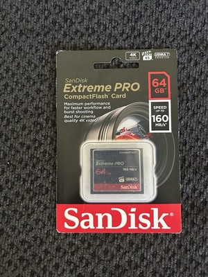 SanDisk Extreme Pro 64GB CompactFlash CF Card 160MB/s UDMA 7 SDCFXPS-064G-A46