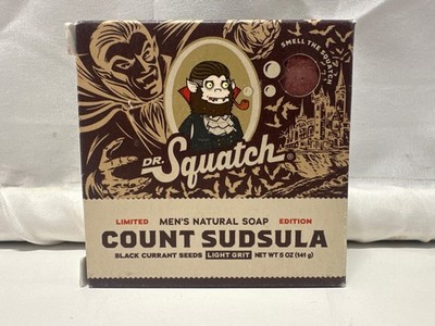 Dr. Squatch Count Sudsula Men's Natural Soap 5oz Limited Edition Light Grit