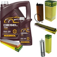 Inspektionspaket 6L Mannol Diesel TDI 5W-30 FüR BMW E83 2.0D Xdrive18D Xdrive20D