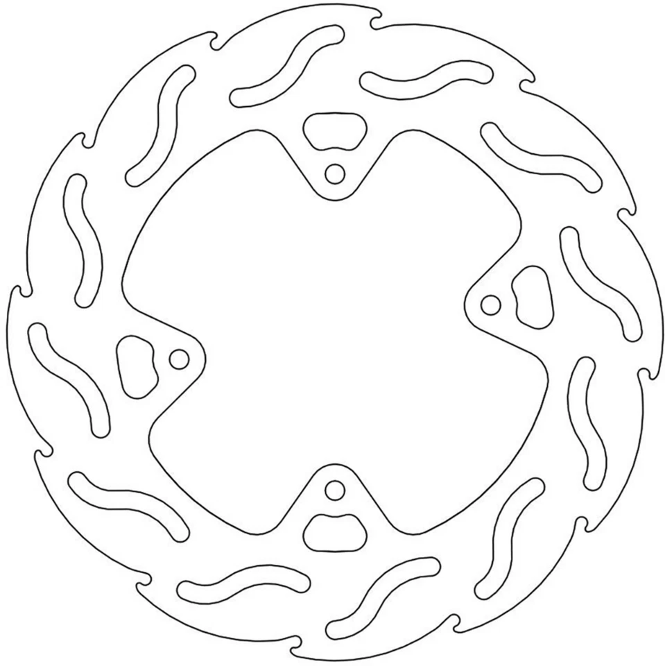 Rotores de freno de llama Moto-Master 110231-PU 96-02 Honda CR80 Foto 2 de 2