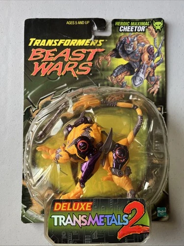 Transformers Beast Wars Transmetals 2 Cheetor Vtg 1998 Action Figure Ripped Card