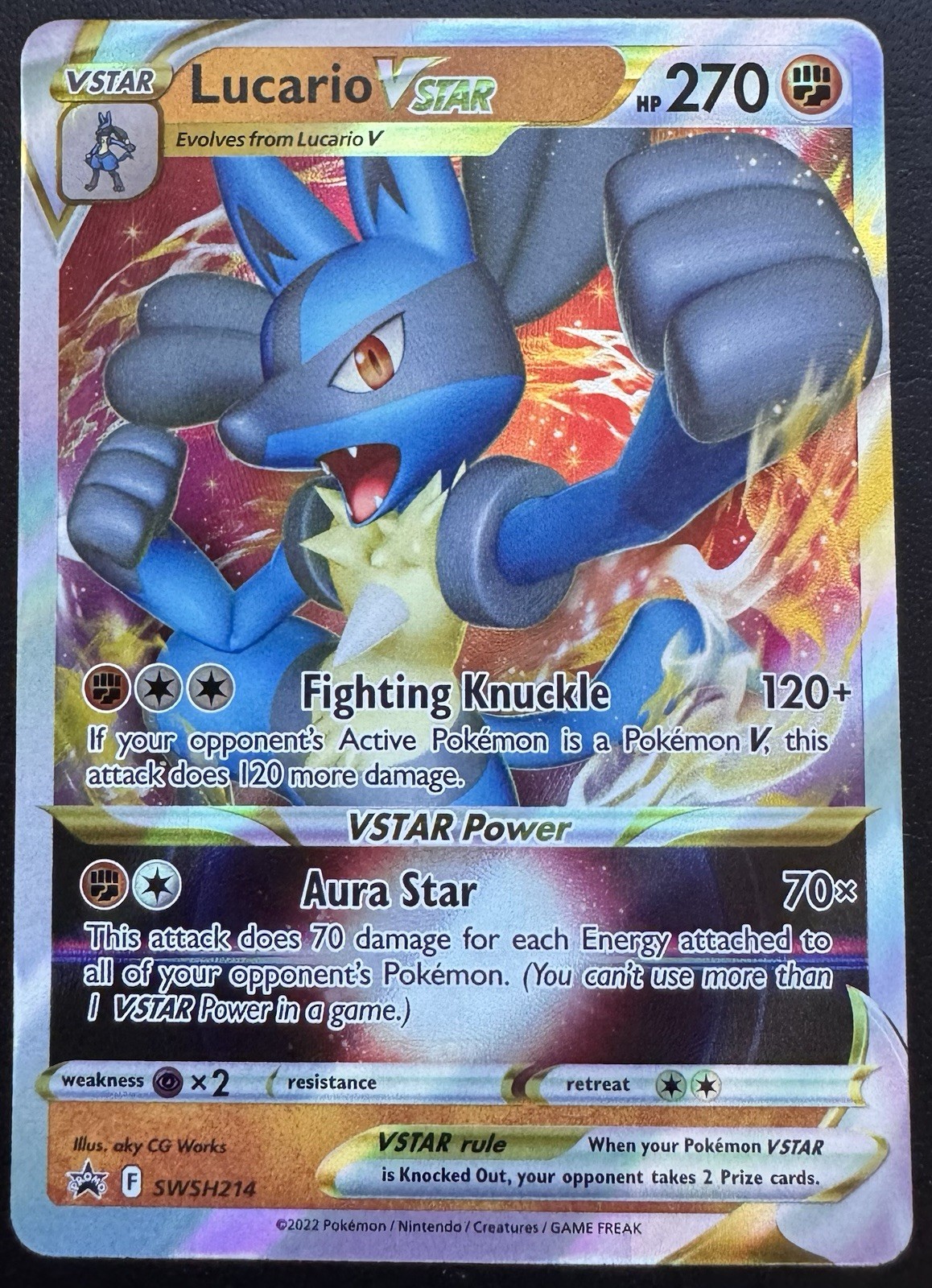 Lucario VSTAR SWSH214 Black Star Promo Pokemon TCG NM