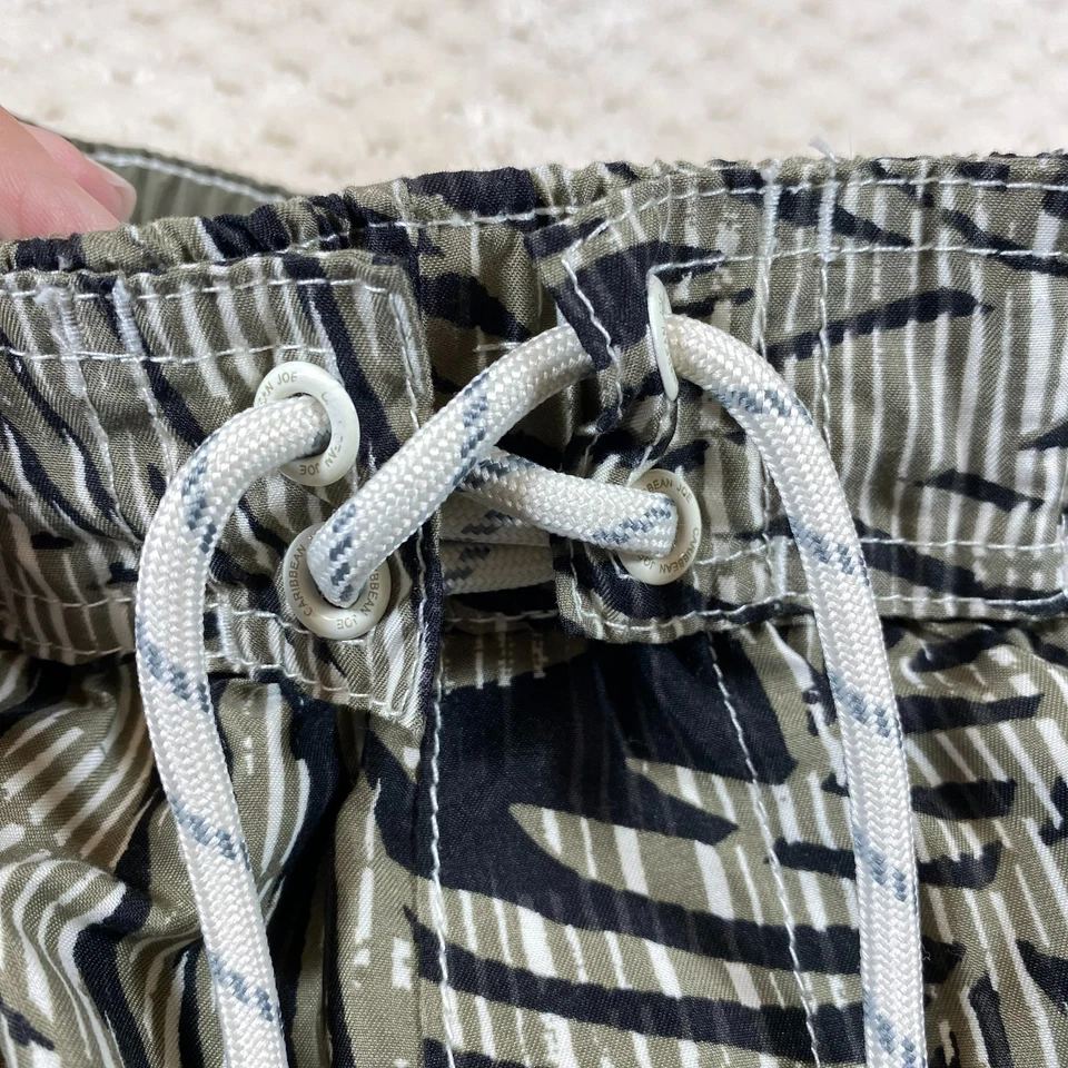 Caribbean Joe Men XL Extra Large Black Brown Palm Tree Camo Swim Trunk Shorts - Image 4 of 4