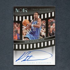2022-23 Panini Noir Freeze Frame Signatures Rod Strickland Auto Silver 44/99 #AY