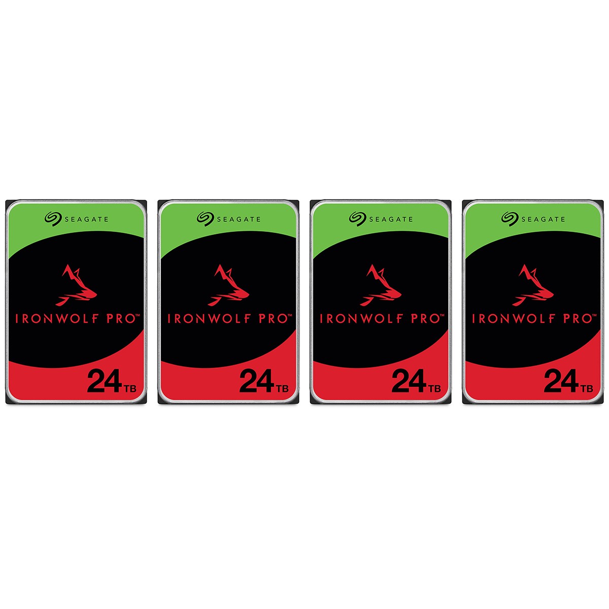 Seagate IronWolf Pro 24TB 3&period;5" SATA III Internal NAS Hard Drive Kit 4pk