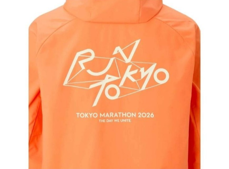 2026 Official ASICS Tokyo Marathon Running Jacket orange colors