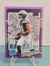2023 Clearly Donruss Jaxon Smith-Njigba Rated Rookie Purple /199 RC #67 Seahawks