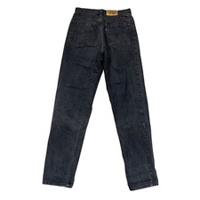 Vintage 90s Levi's 550 Student Relaxed Black Denim Jeans 30x32 Made in USA
