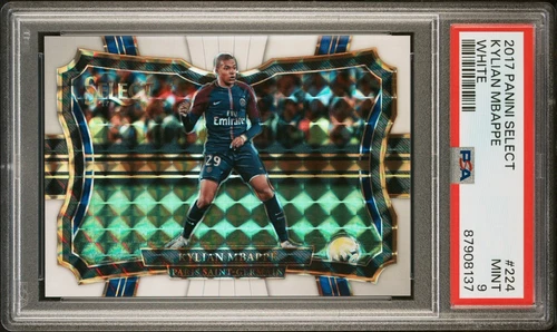 2017 Panini Select KYLIAN MBAPPE White Prizm /99 #224 Field LVL PSA 9 RC Rookie