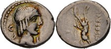 R&Ouml;MISCHE REPUBLIK Denar 67-66 L. Calpurnius Piso Frugi Original M&uuml;nze #K89