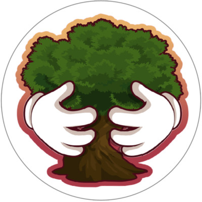 Tree Hug TreeHugger - 3 Pack Circle Stickers 3'' x 3'' - Hippie Environmentalist