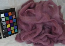 Romney wool roving variegated pinks and reds spinning felting fiber arts weaving