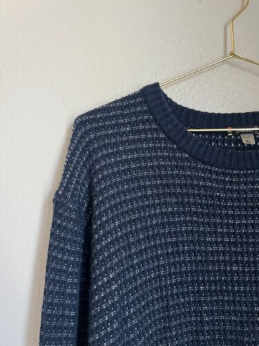 SmartWool Men's Ripple Ridge Tick Stitch Crew Sweater in Navy Size XLARGE - Picture 2 of 5