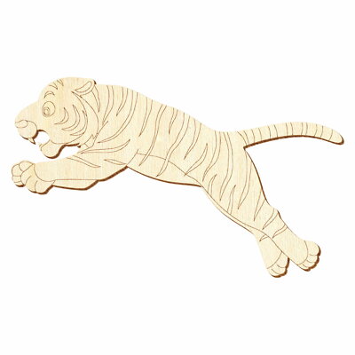 Holz Tiger V2 - Deko Basteln 5-50cm