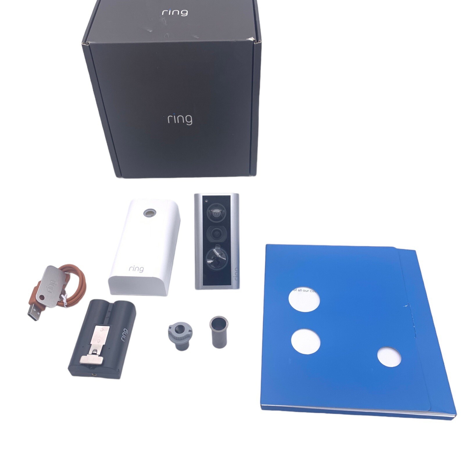 Ring Doorbell Gen 2 W/Chime And Adjustable Angle Mount For Parts Read Descriptio-image