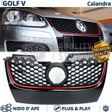 Griglia PER Vw GOLF 5 Mascherina Tuning gti Style NIDO D' APE Nero Righino ROSSO