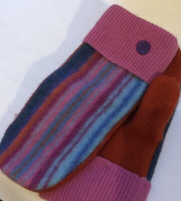 Handmade Felted Wool Repurposed Sweater Mittens Cuff Style Bernie Sanders 