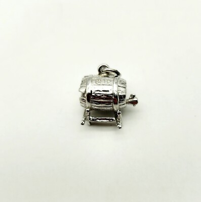 Vintage Bierfass Bierhahn Sterlingsilber Charm Anhänger - 3,5 g