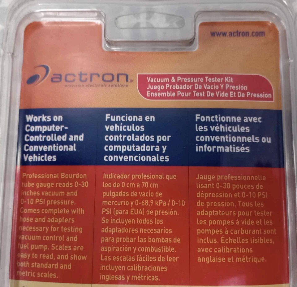 Bosch Actron Kit Probador de Aspiradora y Presión CP7803, Computadora y Coches Convencionales Foto 3 de 4