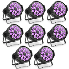 8PCS 270W 18LED RGBW Par Light DMX512 Vocie Control Stage DJ Lighting Show Decor