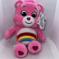 Care Bears 9 CHEER BEAR Rainbow Belly Pink Stuffed Animal Plush 2021 NEW