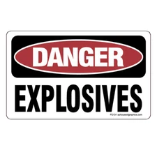 DANGER Explosive Stickers - Safety vinyl decal sign caution danger Warning FE131