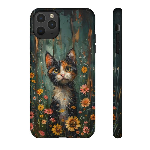 For iPhone | Samsung Galaxy | Pixel Phone Case - Calico Cat Flowers Pastel - 第 118/256 張圖片