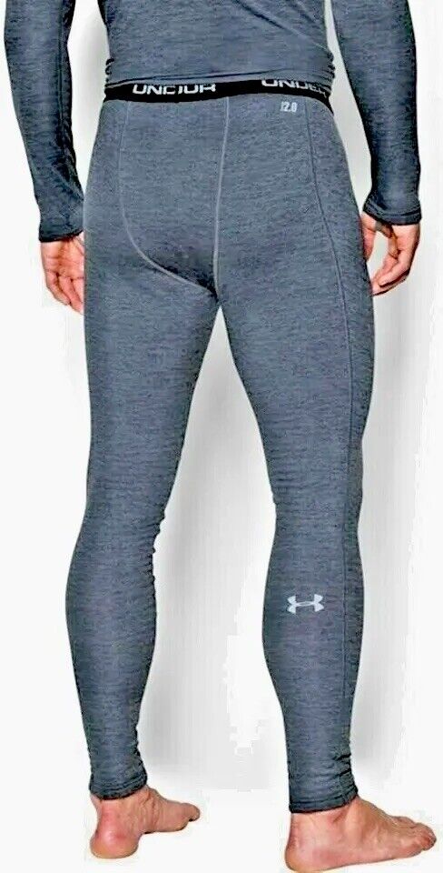 Under Armour Coldgear Men's Base Layer 2.0 Fitted Thermal Leggings Grey NWT  3XL