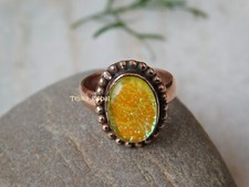 Australian Triplet Opal Handcrafted Solid Copper arthritis relief jeweller ring,