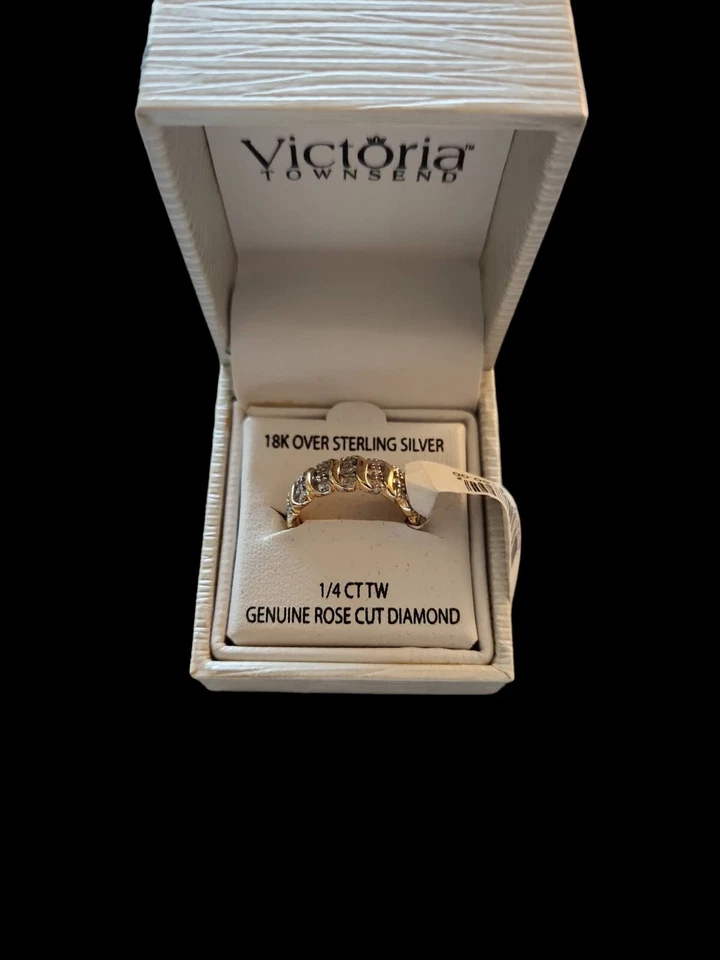 Victoria Townsend-1/4 ct.tw. Genuine Rose Cut Diamond Ring - Image 3 of 4