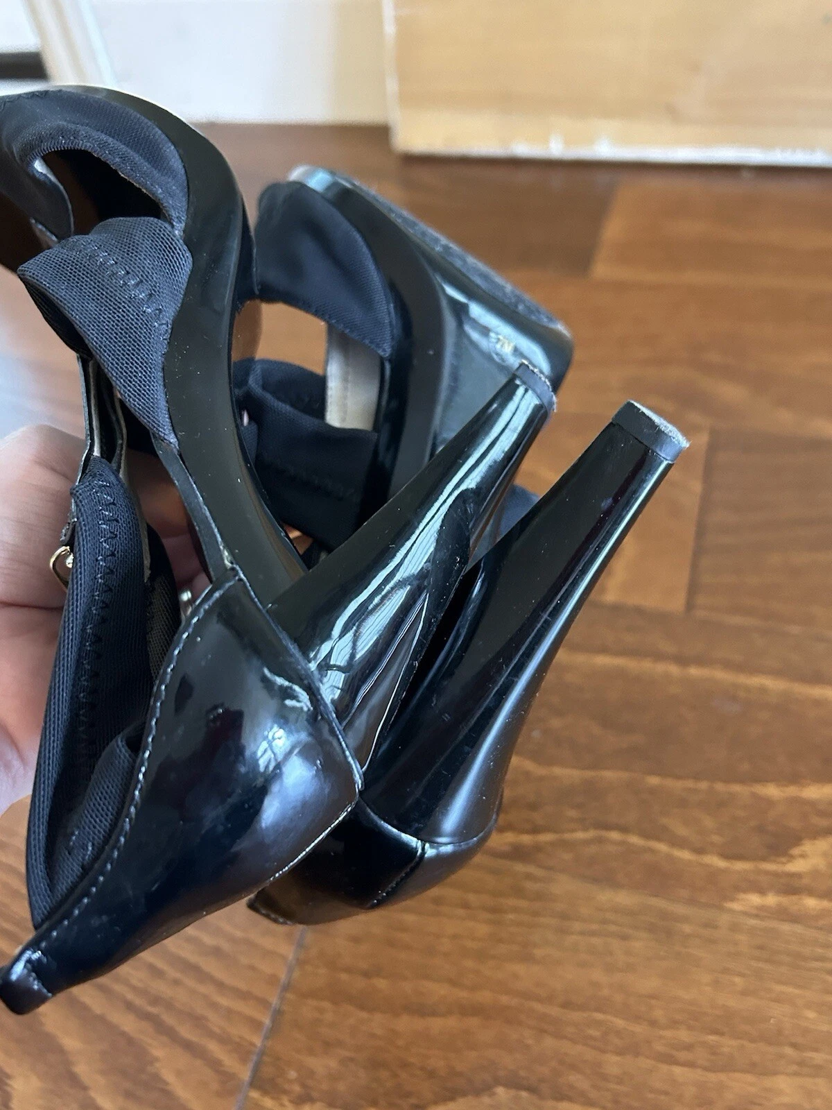 Michael by Michael Kors donna nero zip davanti tacco sexy taglia 7 M punta aperta