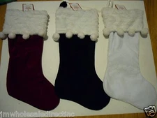 New ! Holiday time Christmas Stocking in Red Blue and White Color 