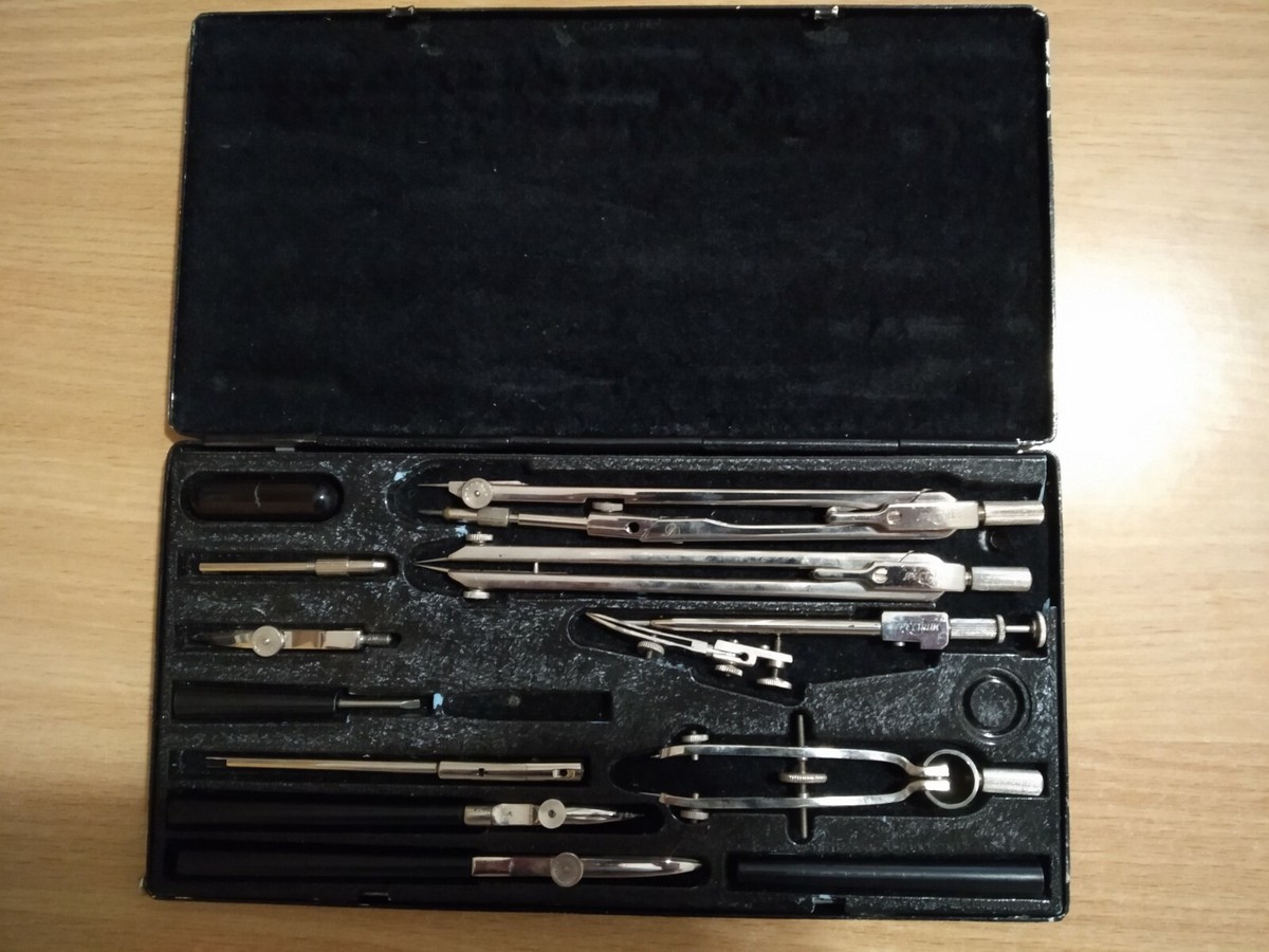 Vintage Spectrum VII P Compass Set Hard Case Drafting Tool
