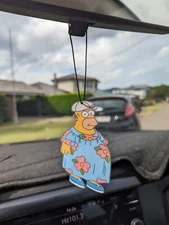 Homer Simpson Moo Moo Car Air Freshener Caramel Latte Fragrance