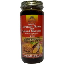 TURMERIC HONEY With GINGER  BLACK SEED By Essential Palace 5 in 1, 16 oz.