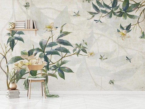 3D Flower Leaves ZHUA14766 Wallpaper Wall Murals Removable Self-adhesive Ann 24 - Picture 2 of 11