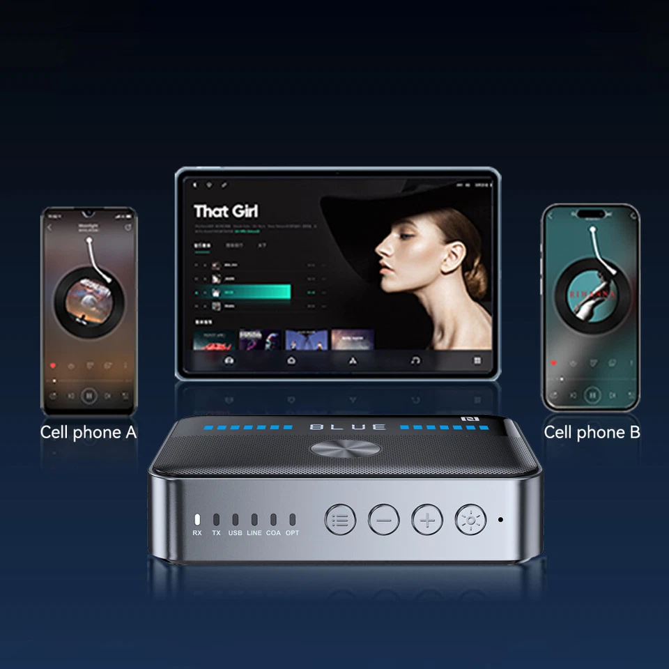 NFC Bluetooth 5.3 Transmitter Empfänger Sender Receiver Stereo Audio AUX Adapter - Bild 3 von 4