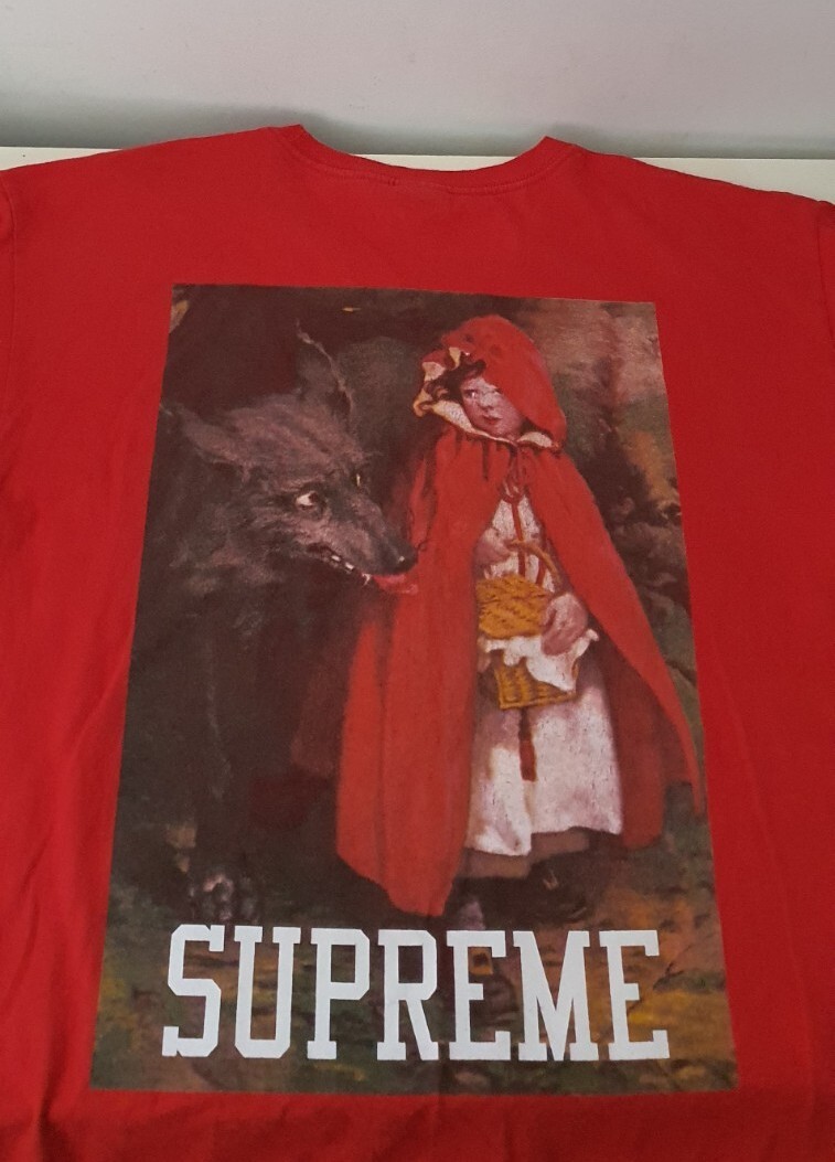 FW12 Supreme Little Red Riding Hood Red Tee size large T FW12 Supreme Little Red Riding Hood Red Tee size large T