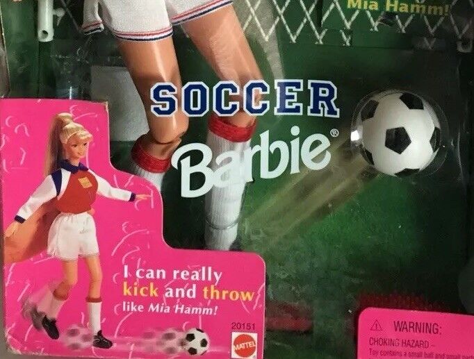 Barbie Soccer Doll, Blonde Ponytail, Colorful #9 Uniform, Soccer Ball,  Cleats, Tall Socks, Great Sports-Inspired For Ages 3 and Up