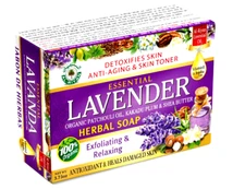 ORGANIC SOAP-Al Riyan Lavender Herbal Soap 100% Natural Vegan Brightens Skin
