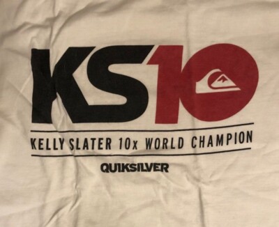 Quiksilver KS10 Kelly Slater T-Shirt - 10X World Champion - Rare 