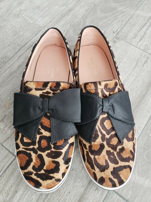 kate spade leopard flats with bow