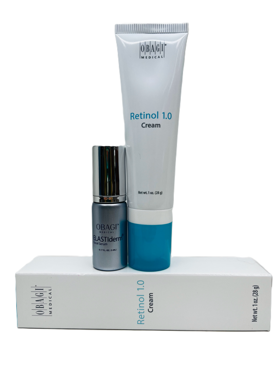 OBAGI Retinol 1.0 Cream (1.0 oz) & Elastiderm Facial Serum