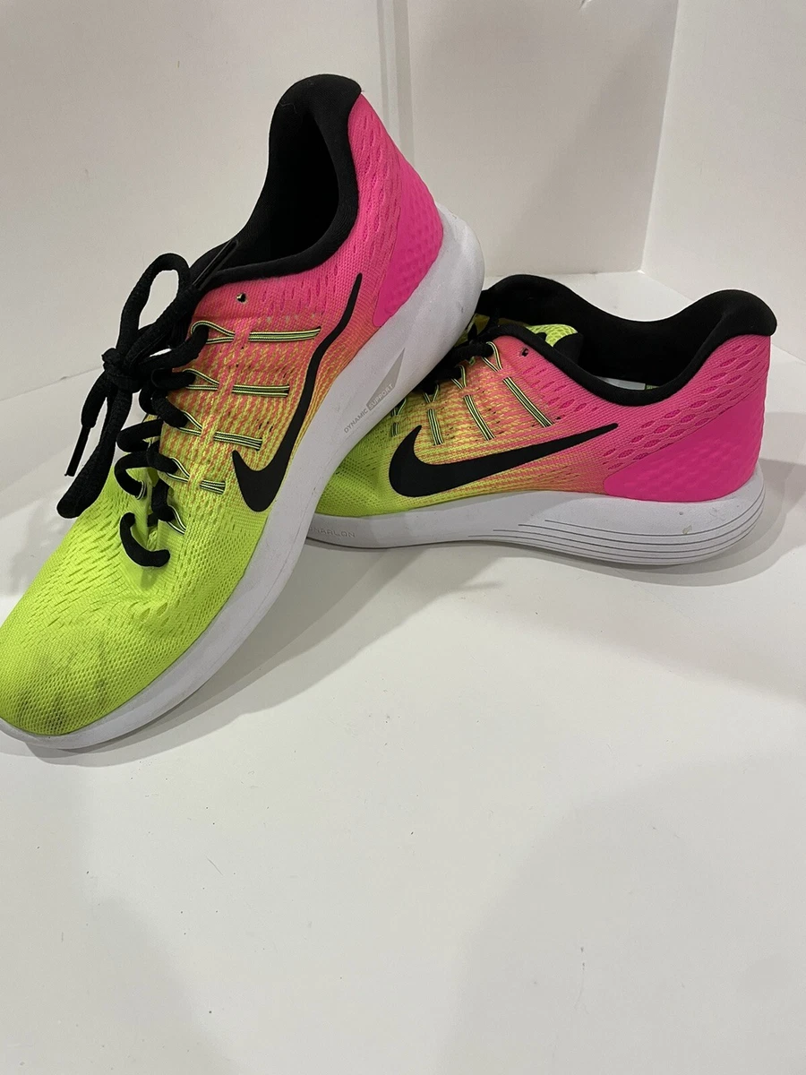 Juventud carbón Flotar Nike Lunarglide 8 OC Womens Size 9.5 Sneakers Running Athletic Shoes Neon  Yellow | eBay