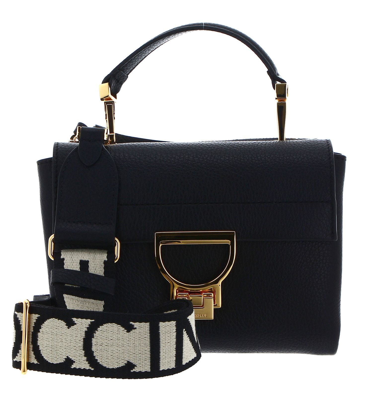 COCCINELLE cross body bag Handbag Grained Leather Noir