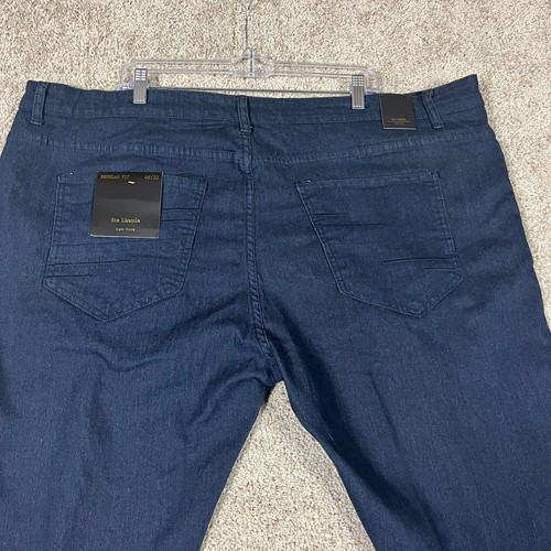 Six Lincoln NY Mens Regular Fit Slim Dark Wash Jeans Size 46X32 Cotton Blend NEW - Picture 4 of 11