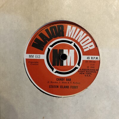 STATEN ISLAND FERRY - Candy Bar 7  Single Vinyl Record 1969 Major Minor Vg+
