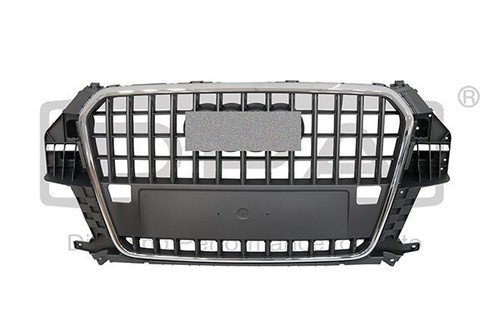 AUDI Q3 8U 2011 - 2015 FRONT MAIN BUMPER CENTER TOP RADIATOR GRILL GRILLE CHROME - Picture 3 of 4